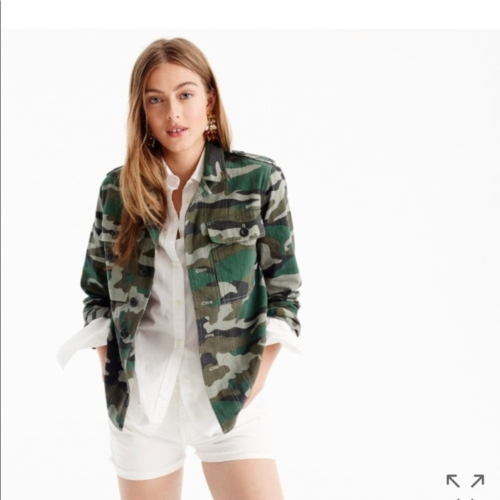 Jcrew camo utility shirt/jacket